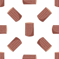 Wooden logs arranged in seamless pattern, symbolizing sustainable forestry and timber harvesting