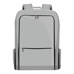 Grey school backpack. Schoolbag for teenagers unisex. Kids backpack