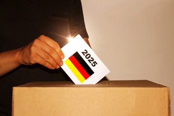 German political election vote concept.