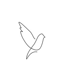 Bird one line drawing 