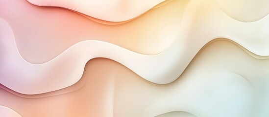 Obraz premium Abstract Waves: A Minimalist Design with Soft Pastel Colors