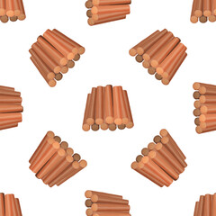 Seamless pattern of stacked wooden logs, ideal for projects related to forestry, lumber industry, woodworking, and natural resources