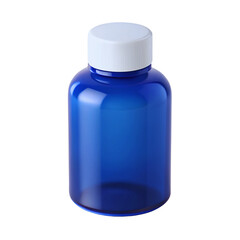 blue bottle isolated on white