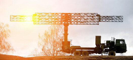 A Military Radar System in the Evening Sun