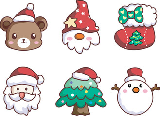 cute icons with christmas theme