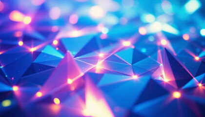 Fototapeta premium Digital Galaxy: The Neon Universe of Connections