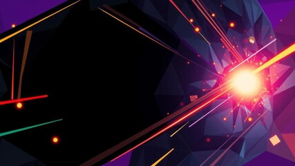 Abstract geometric shapes in vibrant colors on a modern certificate template, print media, dynamic