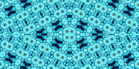 Seamless kaleidoscope pattern. The texture of the woven pattern. Endless pattern