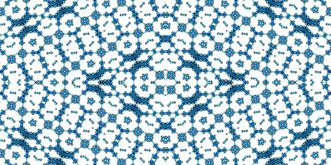 Seamless kaleidoscope pattern. The texture of the woven pattern. Endless pattern