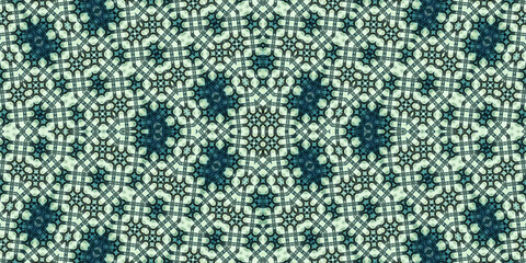 Seamless kaleidoscope pattern. The texture of the woven pattern. Endless pattern