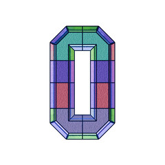 3D Glass Mosaic Alphabet - Colorful