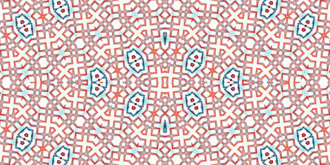 Seamless kaleidoscope pattern. The texture of the woven pattern. Endless pattern