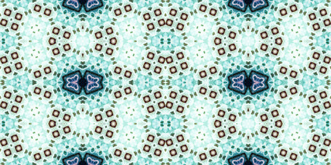 Seamless kaleidoscope pattern. The texture of the woven pattern. Endless pattern