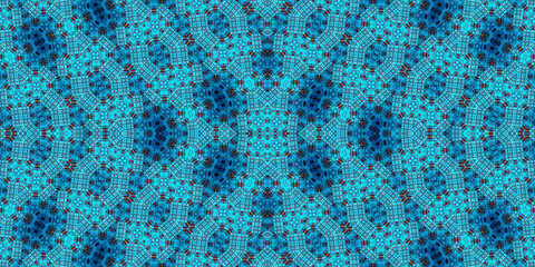 Seamless kaleidoscope pattern. The texture of the woven pattern. Endless pattern