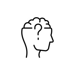 Logical fallacy outline icons, minimalist vector illustration ,simple transparent graphic element .Isolated on white background