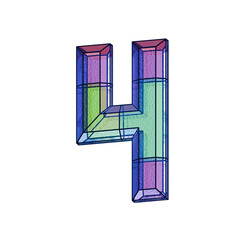 3D Glass Mosaic Alphabet - Colorful