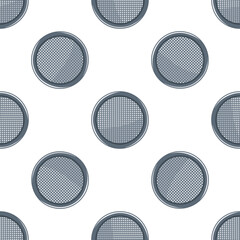 Seamless pattern featuring round sieves, ideal for kitchen or cooking related designs