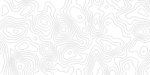 Fototapeta premium Black and white lines seamless Topographic map patterns, topography line map. Vintage outdoors style. The stylized height of the topographic map contour in lines isolated on transparent background.