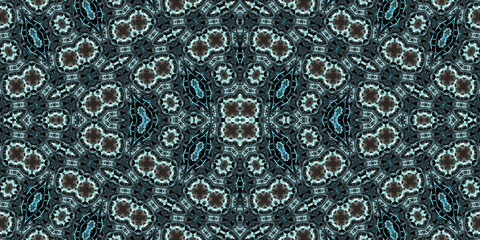 Seamless kaleidoscope pattern. The texture of the woven pattern. Endless pattern