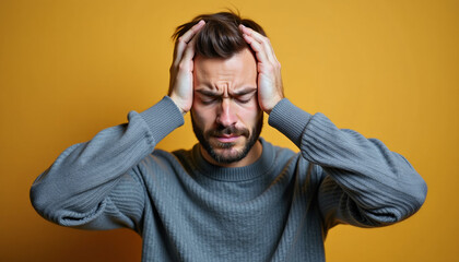 Man Experiencing Stress and Tension