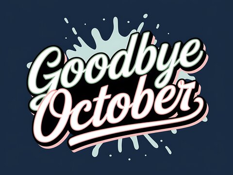 Stylized Farewell to October with Splashes of Color