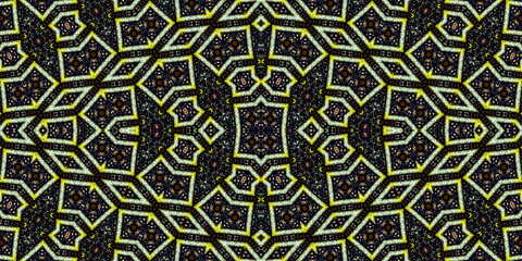 Seamless kaleidoscope pattern. The texture of the woven pattern. Endless pattern