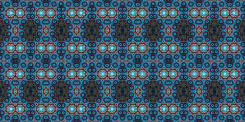 Seamless kaleidoscope pattern. The texture of the woven pattern. Endless pattern
