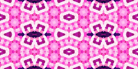 Seamless kaleidoscope pattern. The texture of the woven pattern. Endless pattern