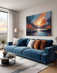 Modern living room interior. 