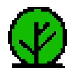 Obraz premium tree pixel icon. Pixel icon style. Pixel game icon. 