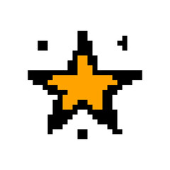star pixel icon. Pixel icon style. Pixel game icon.	
