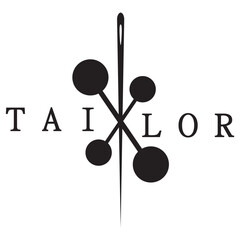 tailor logo icon illustration template combination of buttons for clothes, thread and sewing machine, for clothing product design, convection companies, fashion in vector form