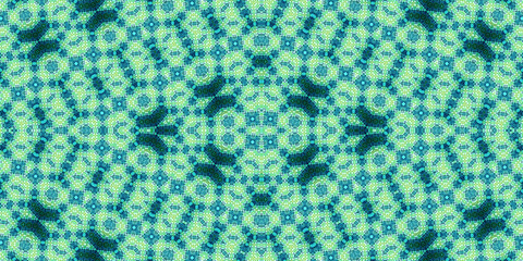 Seamless kaleidoscope pattern. The texture of the woven pattern. Endless pattern
