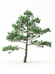 Obraz premium 3D pine white background