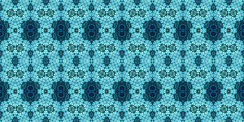Seamless kaleidoscope pattern. The texture of the woven pattern. Endless pattern