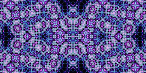 Seamless kaleidoscope pattern. The texture of the woven pattern. Endless pattern