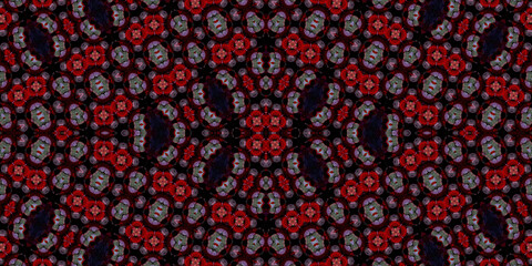 Seamless kaleidoscope pattern. The texture of the woven pattern. Endless pattern