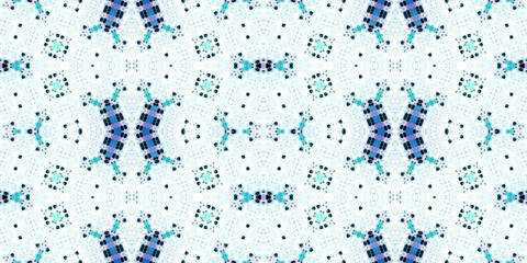 Seamless kaleidoscope pattern. The texture of the woven pattern. Endless pattern