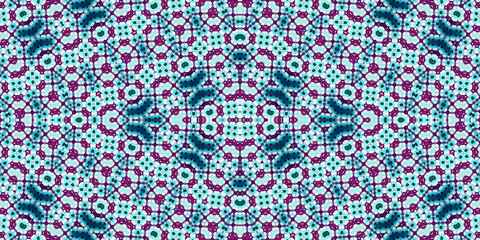 Seamless kaleidoscope pattern. The texture of the woven pattern. Endless pattern