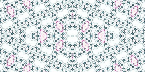 Seamless kaleidoscope pattern. The texture of the woven pattern. Endless pattern