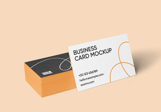 Business Card Stack Mockups