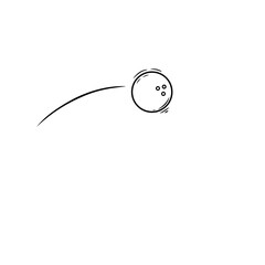 Doodle volleyball motion effect