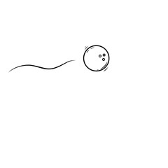 Doodle bowling ball motion effect