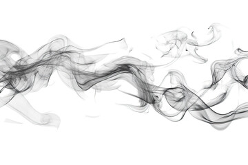 Fototapeta premium The smoke is thick and dark, creating a sense of mystery and intrigue. on transparent background.