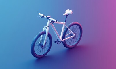 Naklejka premium Isometric bicycle with path, fitness or transportation theme, 3D icon set