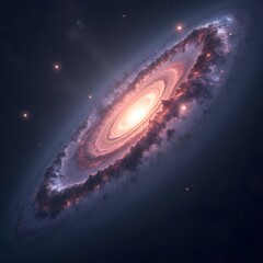 Naklejka premium visualization of early stages of collisions between the Milky Way and Andromeda Galaxies 