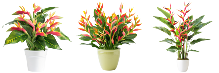 Colorful and lush tropical foliage plants in decorative pots perfect for adding a natural botanical touch to indoor spaces such as homes offices hotels and restaurants
