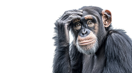 Fototapeta premium chimpanzee isolated on transparent background
