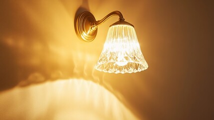 Elegant Crystal Wall Light Fixture in Soft Glow