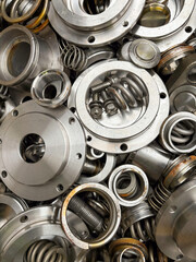 Scrap stainless steel rejects from a manufacturer.